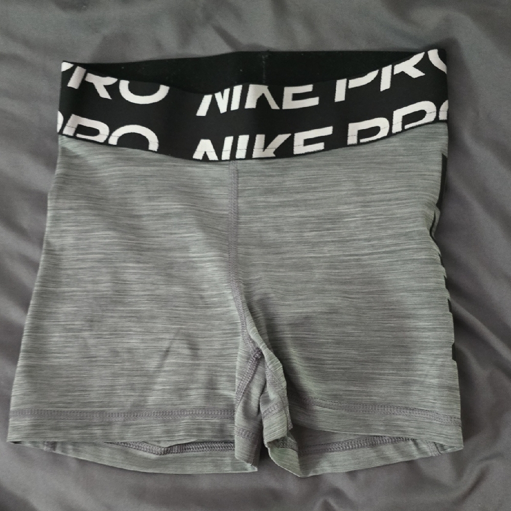 Nike Heather Gray Shorts with Black and White Details